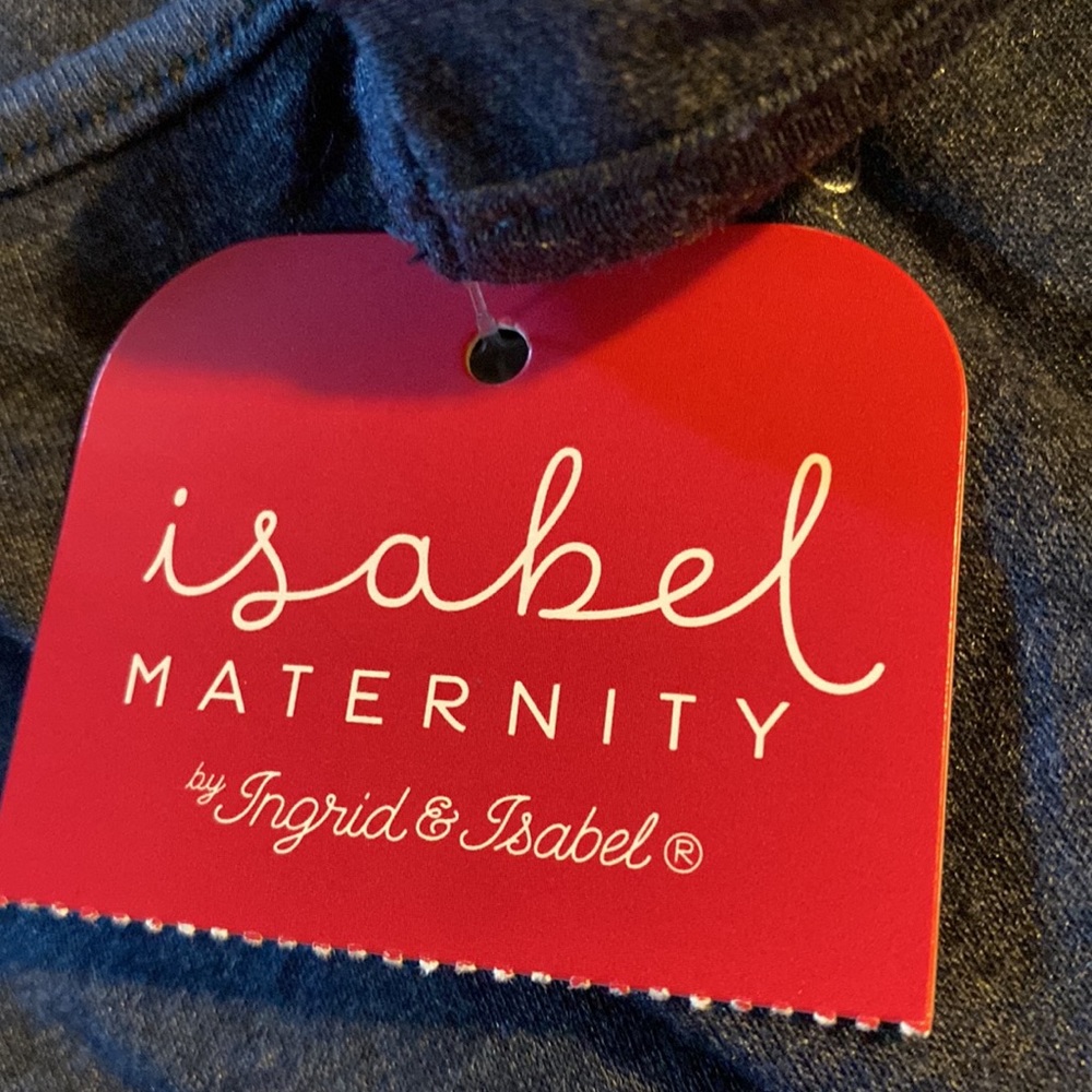 New Isabel maternity rib tank top size Large navy blue - Picture 6 of 7